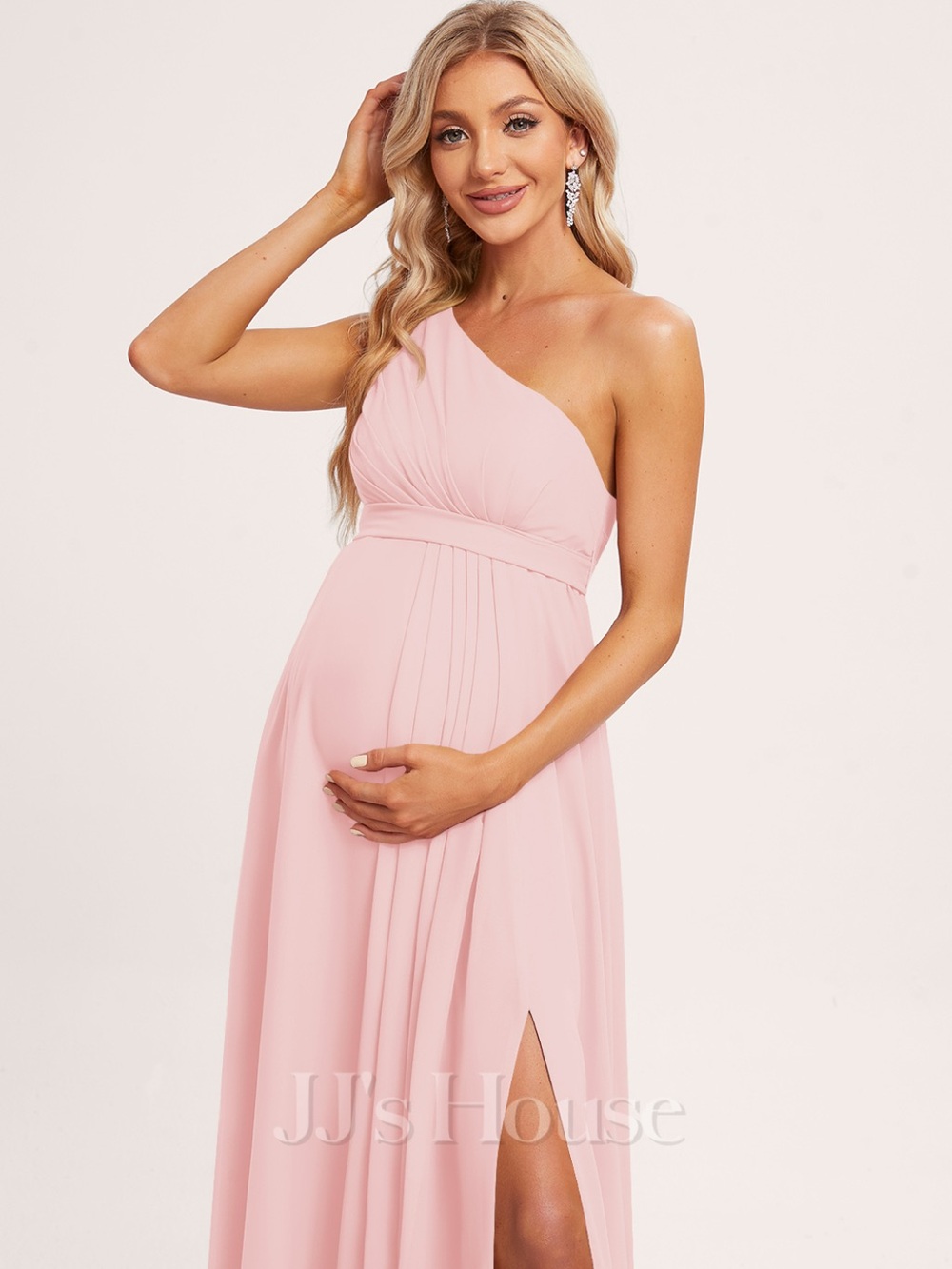 JJ's House One-Shoulder Chiffon Bridesmaid Dress